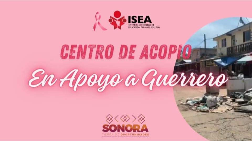 Se informa a la población en general que las oficinas del ISEA ubicadas en Madrid y Edel Castellano esq. Colonia Prados del Centenario, se habilitó como centro de acopio en apoyo a nuestros hermanos y hermanas de Guerrero por la llegada del huracán “Jhon”