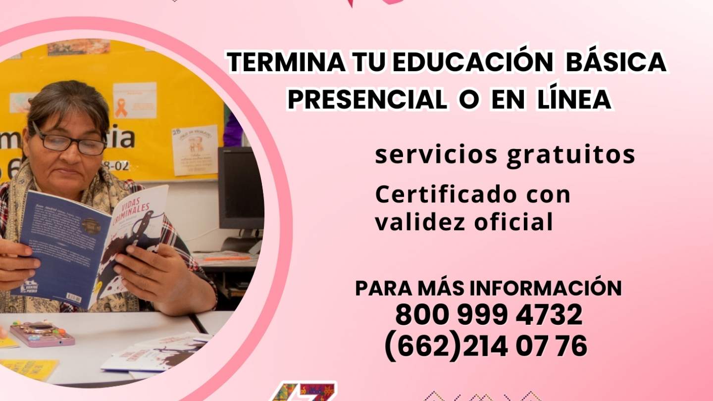 Si por alguna razón no pudiste concluir tu primaria o secundaria antes, hoy puedes hacerlo a través del Modelo de Educación para la Vida MEV AprendeINEA presencial o en línea.