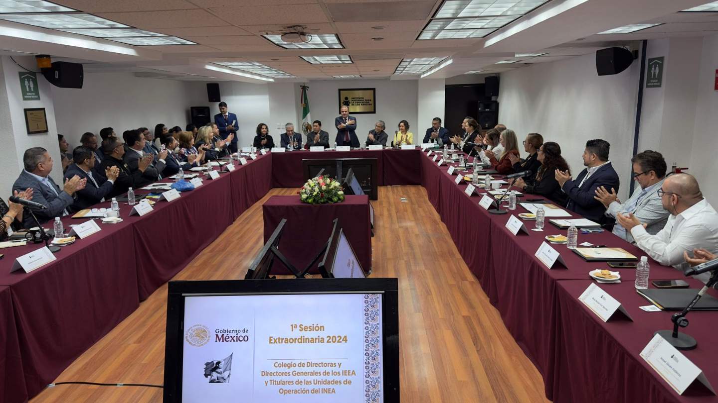 Primera Sesión Extraordinaria del Colegio de Directoras y Directores de los #IEEA y Titulares de las Unidades de Operación del INEA.
