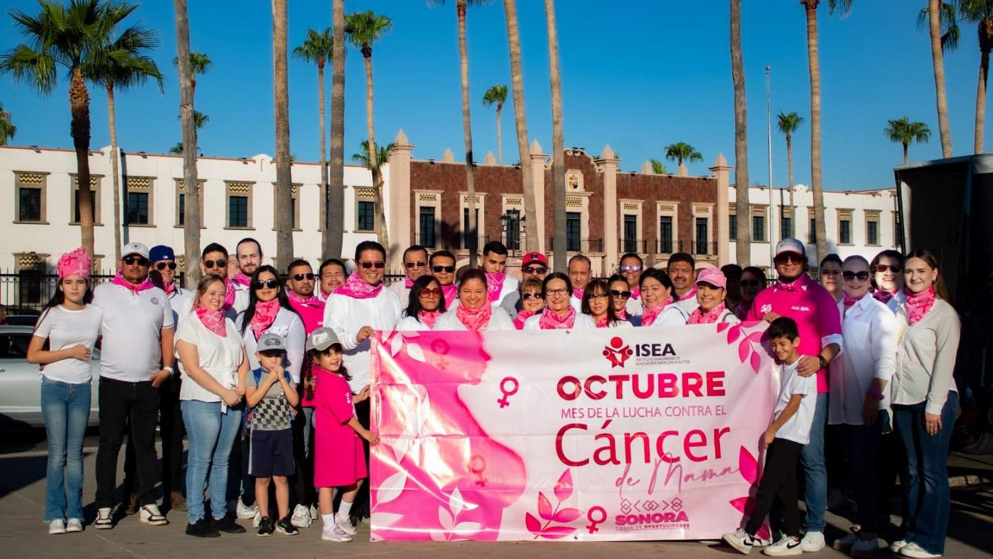 Se une ISEA a la marcha  para  sensibilizar sobre #CáncerDeMama, 🎗️ detención oportuna