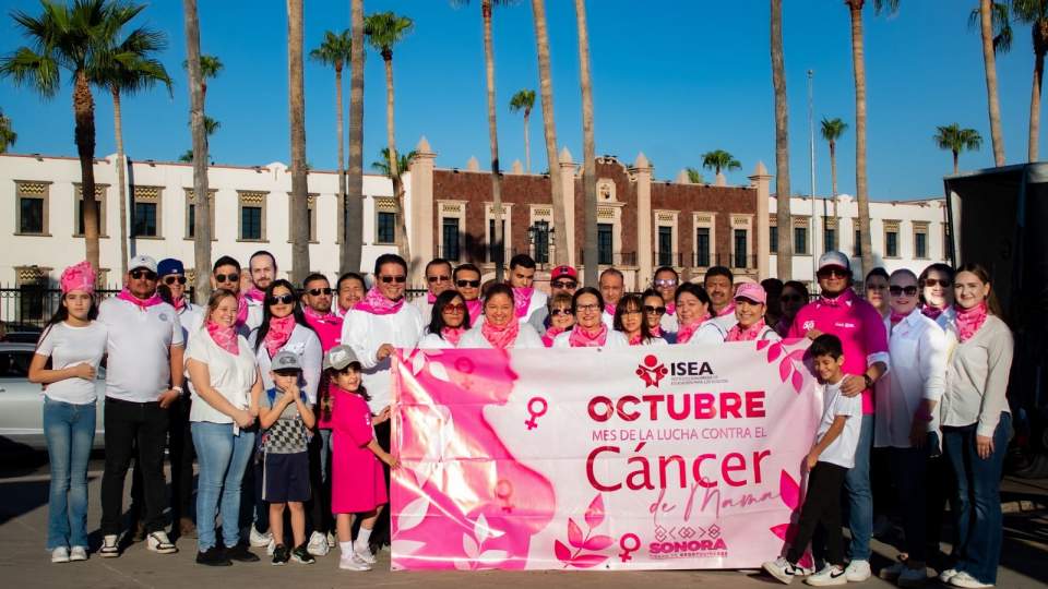 Se une ISEA a la marcha  para  sensibilizar sobre #CáncerDeMama, 🎗️ detención oportuna