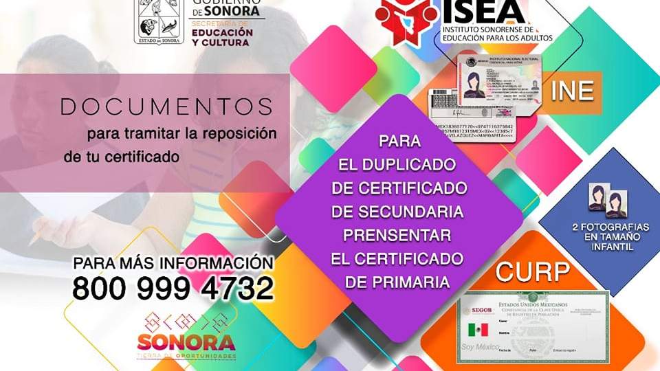 Si estudiaste en el ISEA, pero perdiste tu certificado y lo necesitas para aplicar a una vacante de trabajo o para continuar tus estudios