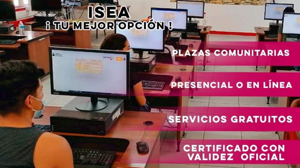 Sabes que las plazas comunitarias del ISEA ofrecen a jóvenes y adultos, servicios de educación básica de manera presencial y a distancia con material impreso o electrónico.