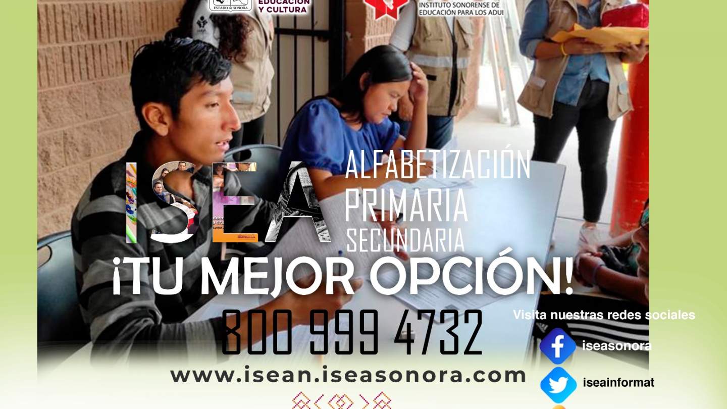 En el #ISEA puedes concluir tu educación básica de manera gratuita, se te brindan los materiales necesarios para estudiar y cuentas con asesores que te guían en tu desempeño académico.  