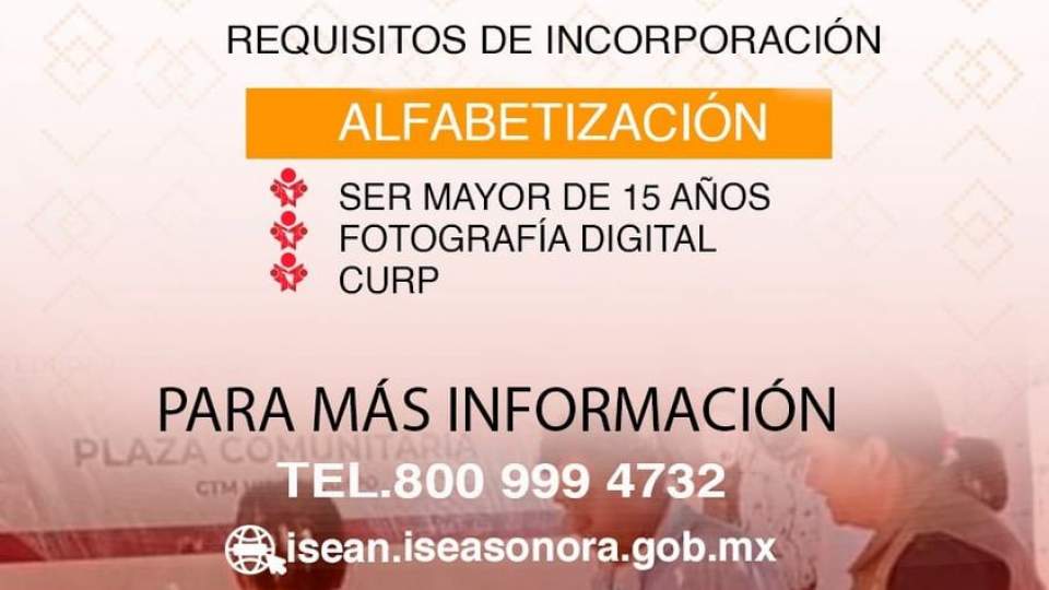 Si conoces a alguien que no sabe leer y escribir acércalo al  ISEA.
