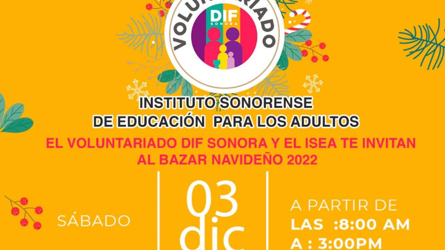 BAZAR NAVIDEÑO 2022 PRÓXIMO 03 DE DICIEMBRE.
