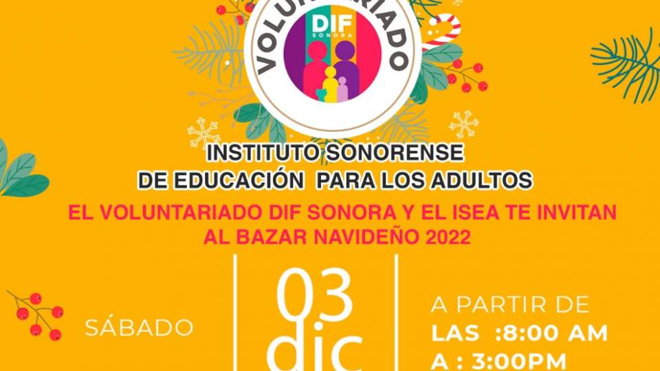BAZAR NAVIDEÑO 2022 PRÓXIMO 03 DE DICIEMBRE.