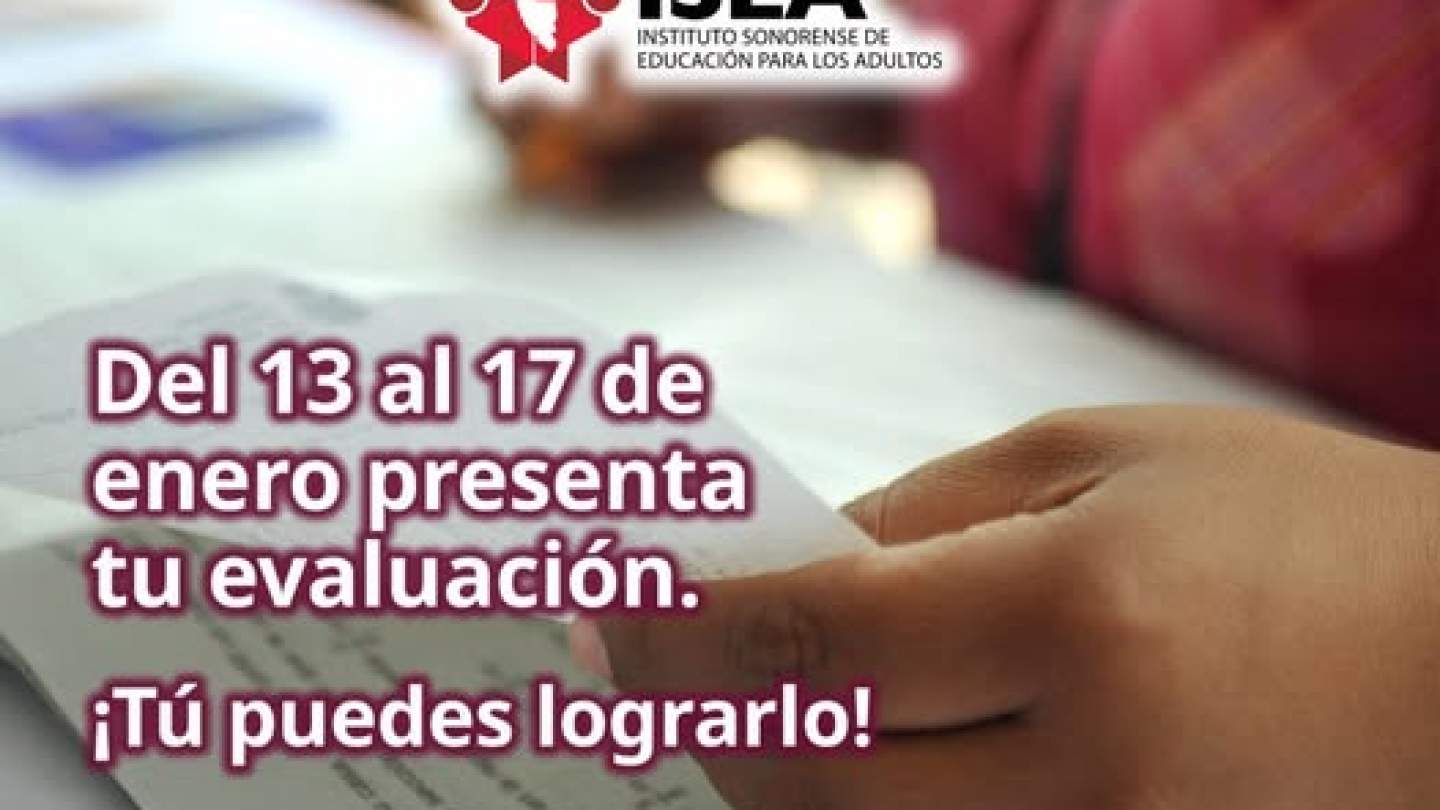 ¿Listo para el siguiente paso? Tienes hasta el 17 de enero para presentar tu examen y continuar tu camino para ser parte del Programa de Educación para Adultos.  