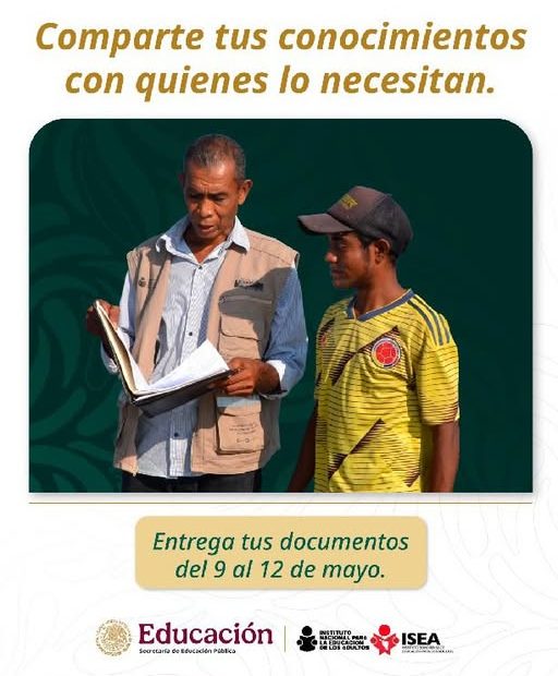 📣 Ya está abierta la convocatoria para Personas Voluntarias con Subsidio (PVS).Tu experiencia puede apoyar a quienes buscan aprender a leer, escribir o concluir su educación básica.