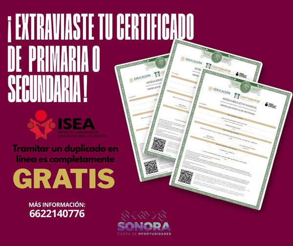 Extraviaste tu certificado?