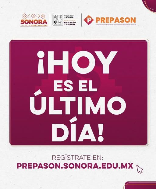 🛑A T E N C I Ó N ⏰ ¡La cuenta regresiva ha terminado! No dejes pasar la oportunidad de elegir tu preparatoria en 🌐 prepason.sonora.edu.mx/ .