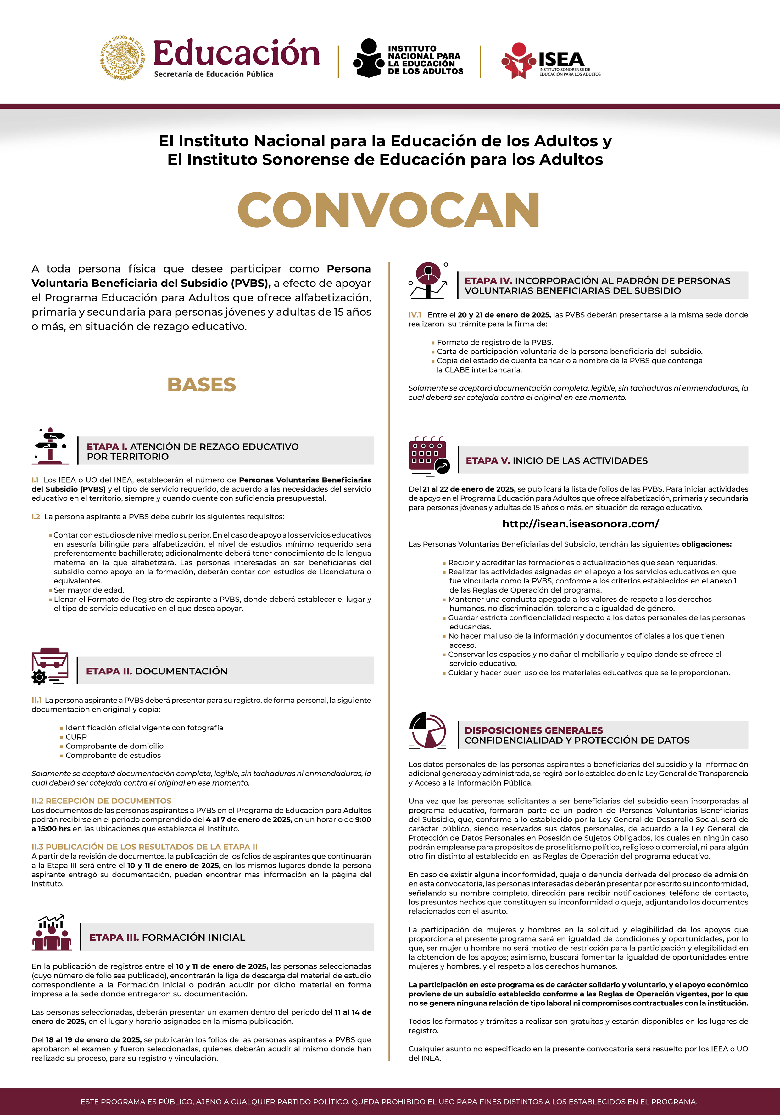 Cartel PVBS 2025 SONORA