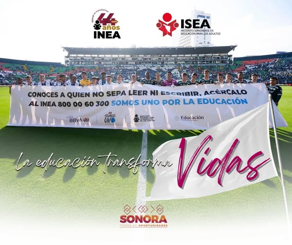 ¡Somos uno por la educación, aprender a leer y escribir es la mejor jugada! ⚽️