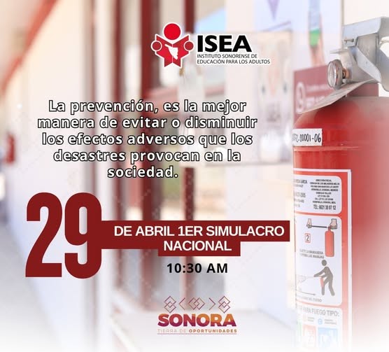 Ya viene el Primer Simulacro Nacional 2025. La prevención salva vidas.”💪”