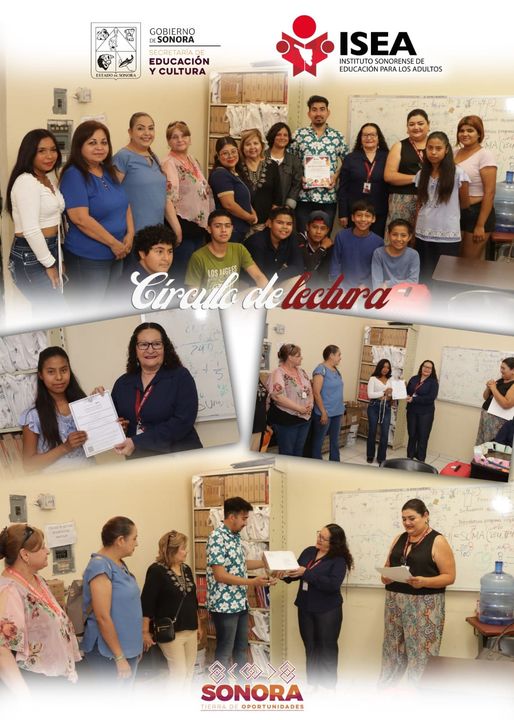 Se hizo entrega un reconocimiento  por su valiosa participación en el Programa de Iniciativa de Fomento a la Lectura y Escritura en Sonora